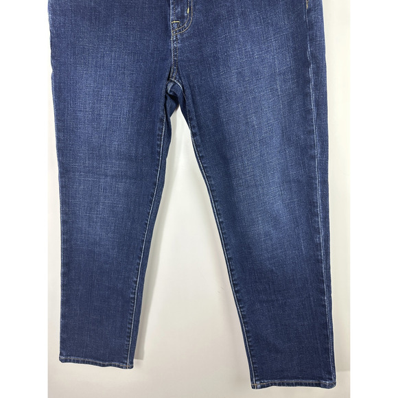 Gap Mid Rise Girlfriend Jeans Zip Fly 6 28 Rinsed Blue Denim Dark Indigo Wash - Picture 4 of 9